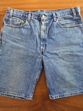 Vintage Levis 505 Jean Shorts Mens 38 Blue Denim Regular Fit Jorts 37x10
